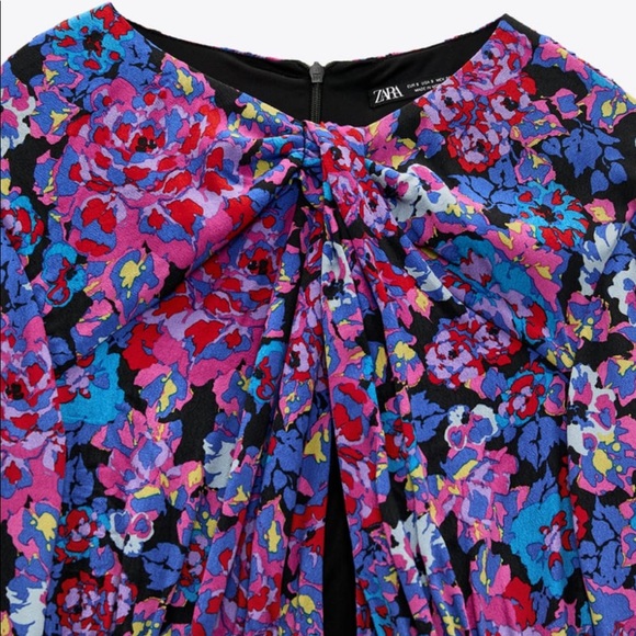 Zara NWT Floral Print Dress - Picture 6 of 7